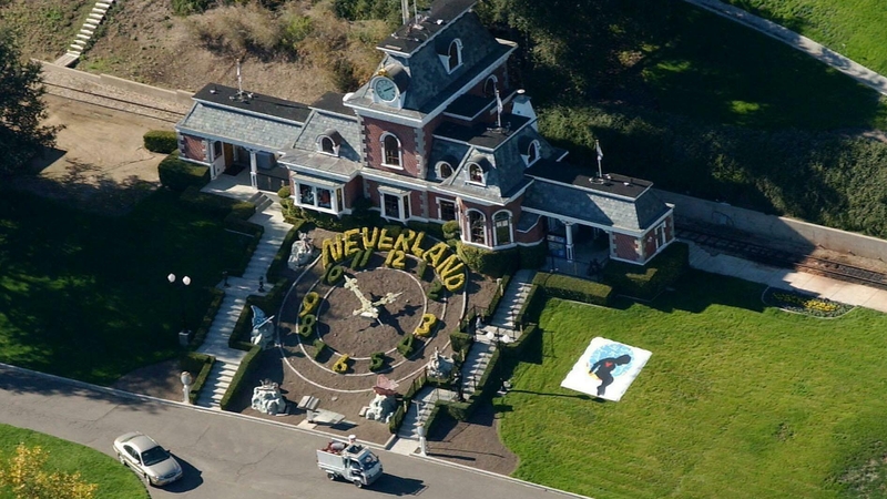 An aerial view of singer Michael Jackson's Neverland Valley Ranch