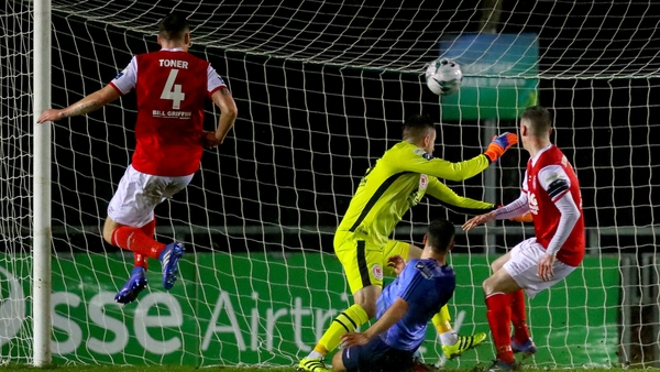 Conor Davis scores the equaliser for UCD