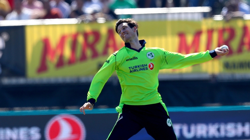 George Dockrell had three wickets before play was stopped