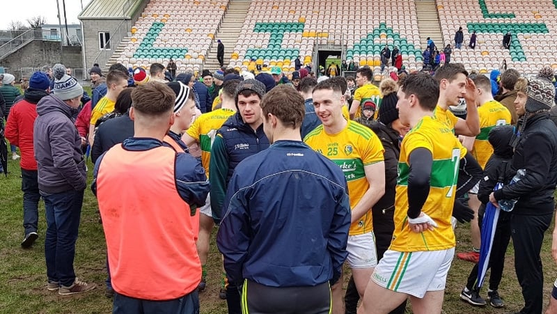 Leitrim players savour their promotion (Pic: @LeitrimGAA)