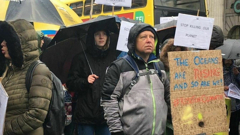 The protest was organised by Extinction Rebellion Ireland