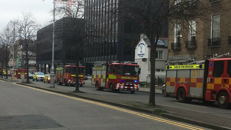 The Army Bomb Disposal Team and specialist units from Dublin Fire Brigade were at the scene on Baggot Street in Dublin