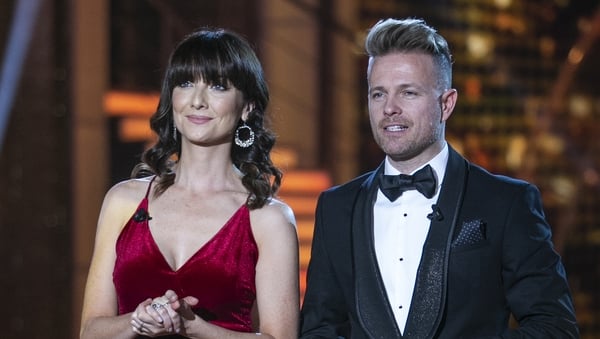 Presenter Jennifer Zamparelli and Nicky Byrne