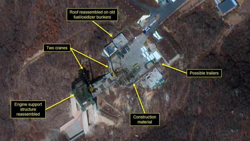 Satellite image of the Sohae site