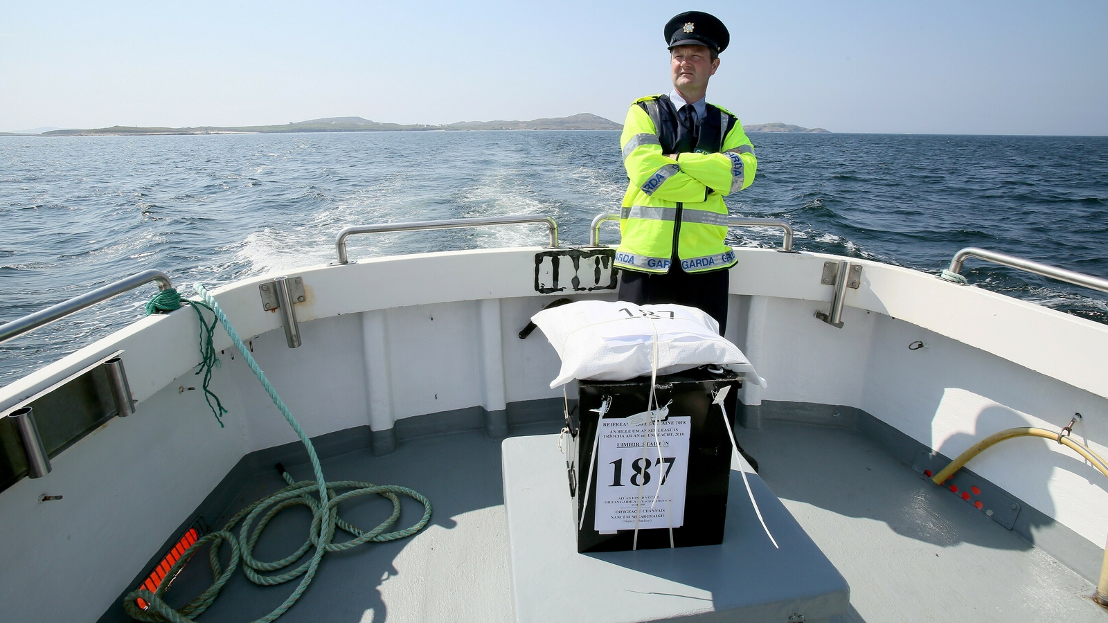 Bringing the votes back from Gola Island. Photo: Getty Images