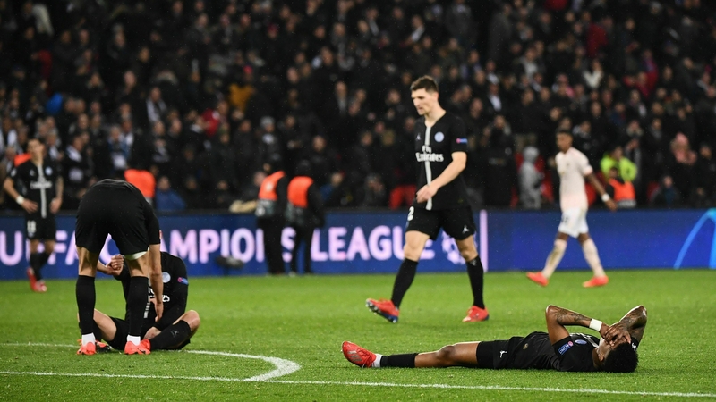 PSG players at full-time