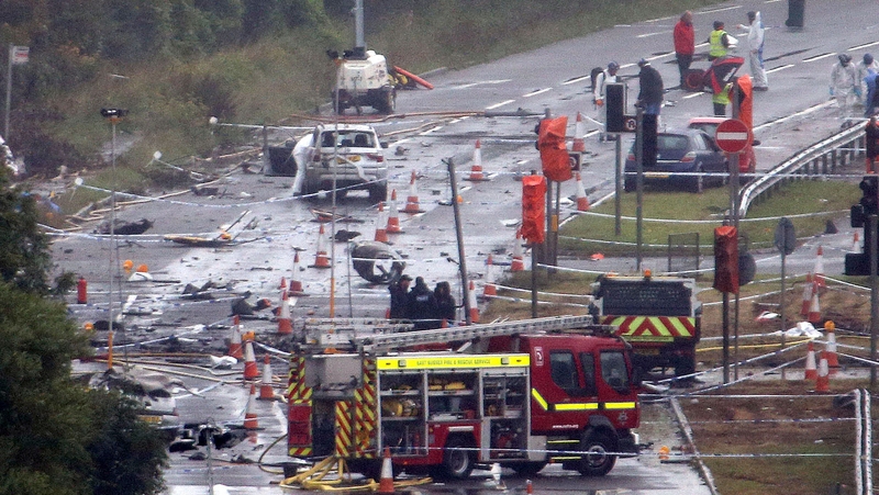 11 men died when Andrew Hill's Hawker Hunter jet crashed