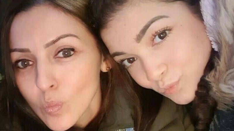 Giselle Marimon-Herrera (L) and her daughter Allison were found dead in Newry