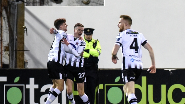 Daniel Kelly after scoring for Dundalk