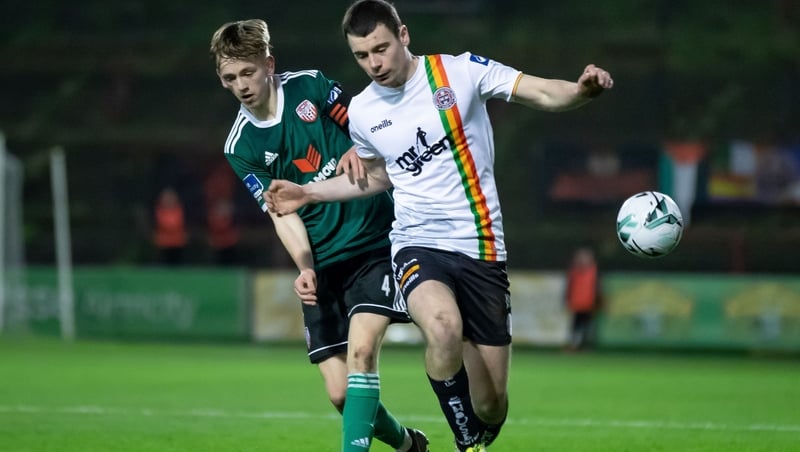 Bohemians' James Finnerty with Ciaron Harkin of Derry City