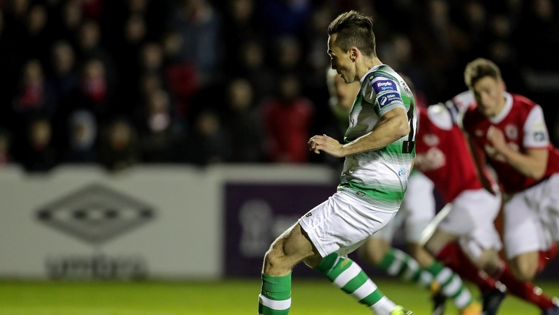 Aaron McEneff slots home the penalty