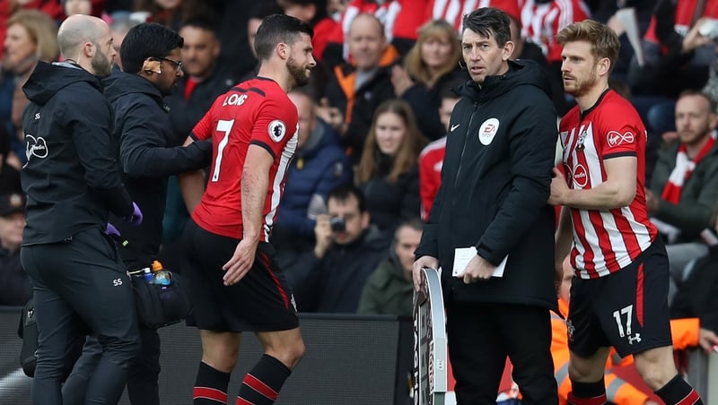 Shane Long was forced off with an injury