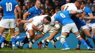 Action from England against Italy