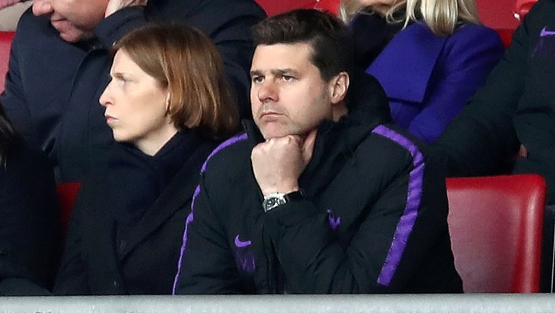 Mauricio Pochettino watched from the stands