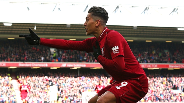 Firmino celebrates his second