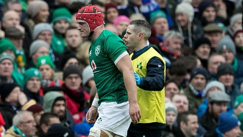 Josh van der Flier as forced off with a knee injury