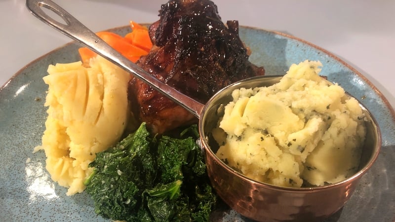 Jenny Maltese's Marinated Lamb Shank with Mint & Smoked Garlic Mash