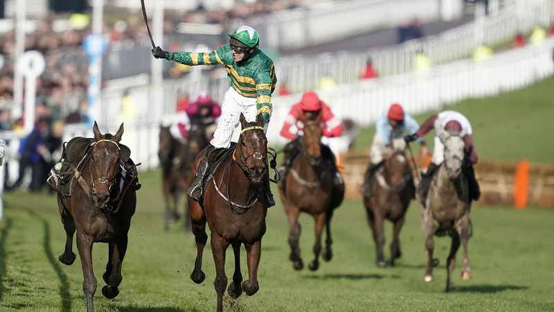 Espoir D'Allen winning the hurdling highlight at Cheltenham