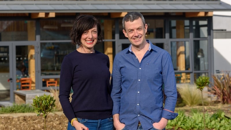 Broad beans with ricotta and salsa verde.