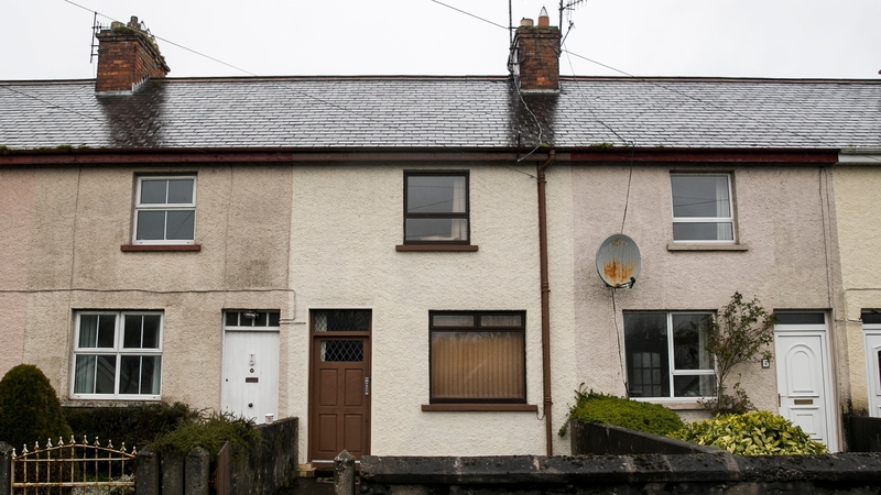The house (centre) where the discovery of the bodies was made
