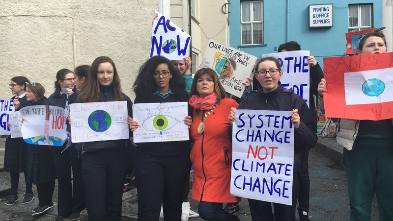 Protest took place in the square in the town's O'Connell Street