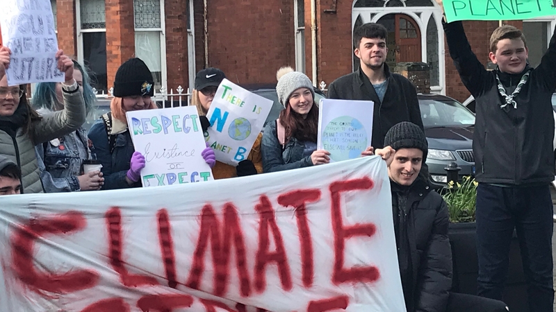 Students from schools and colleges gather in Lifford