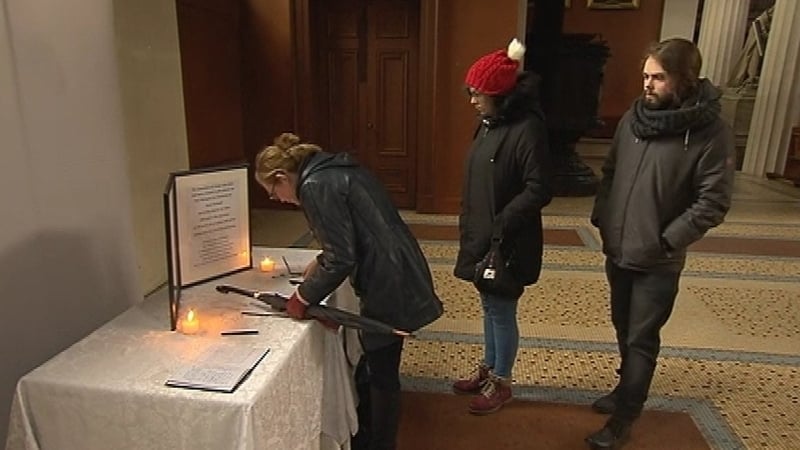 A book of condolence opened in Dublin this morning