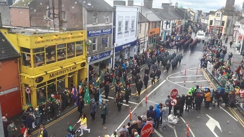 The St Patrick's Day parade in the town (Pic: Athlone Community Radio)