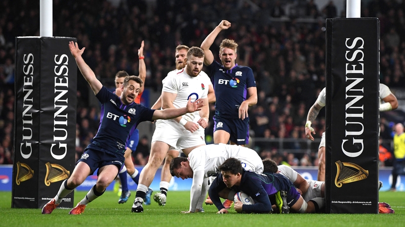 Sam Johnson's try put Scotland 38-31 ahead with five minutes left - they trailed 31-0 in the first half