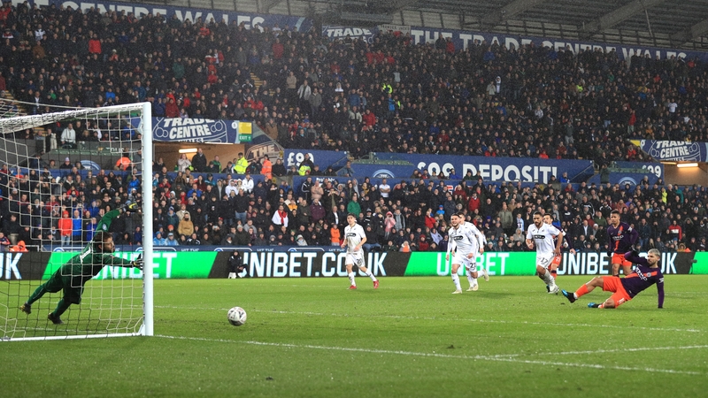 Sergio Aguero's penalty rebounded off Kristoffer Nordfeldt and in