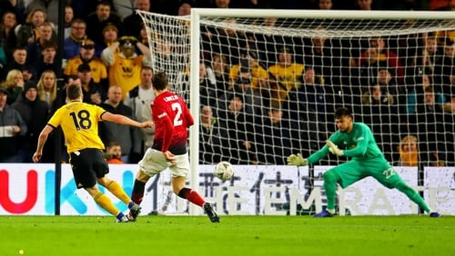 Diogo Jota scores Wolves' second goal