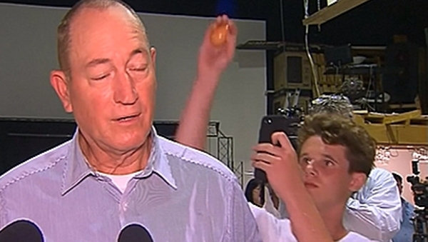 William Connolly cracked an egg on the head of Senator Fraser Anning