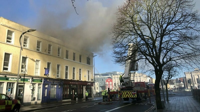 The fire service at the scene (Pic: Cork City Fire Brigade)