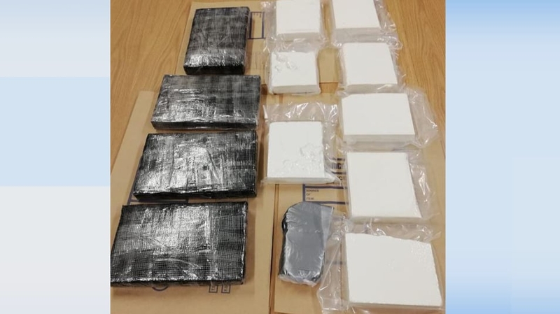 More than 9kg of cocaine was discovered during the search