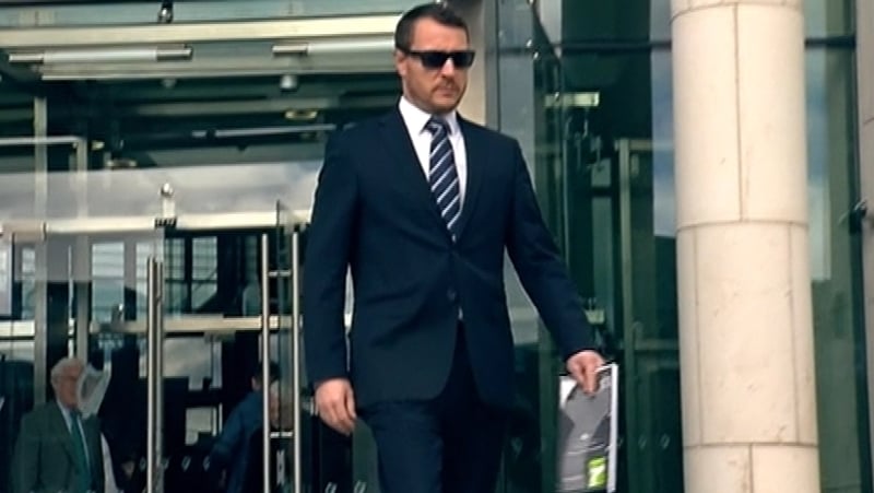 Garret Hevey pictured outside Dublin's Circuit Criminal Court at a previous hearing (file photo)