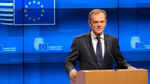 Donald Tusk was speaking in Brussels