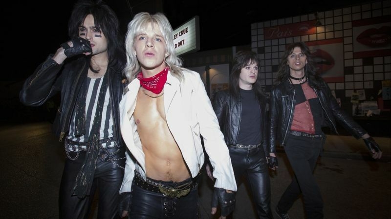 Douglas Booth, Daniel Webber, Iwan Rheon and Colson Baker as Motley Crue