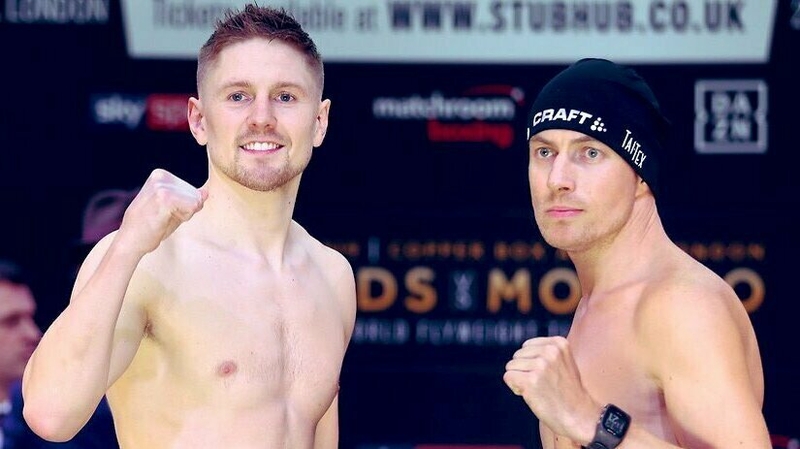 Jason Quigley and Mathias Eklund in London (Picture via Matchroom Boxing)