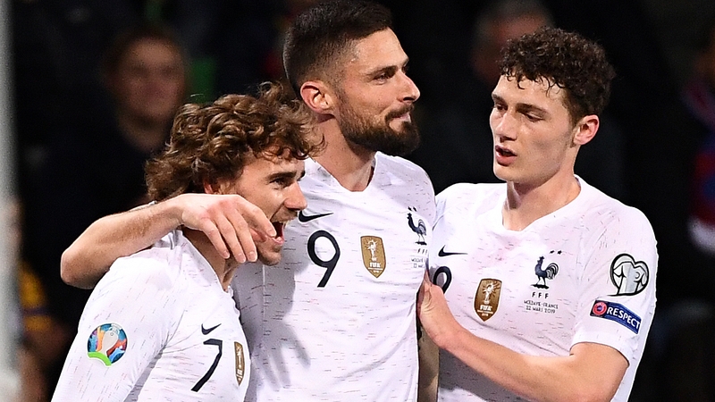 Olivier Giroud scored the only goal of the game in Reykjavik