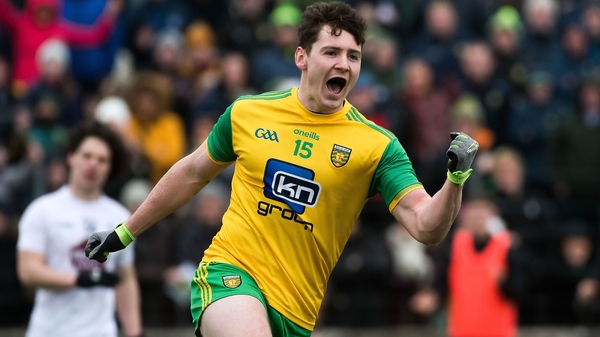 Jamie Brennan celebrates scoring a goal