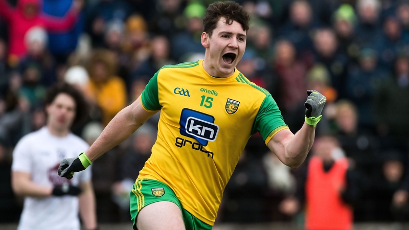 Jamie Brennan celebrates scoring a goal