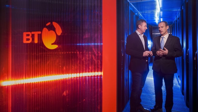 Cillian McCarthy, CEO, Paradyn and Peter Evans, director of wholesale, BT Ireland at the launch of today's deal