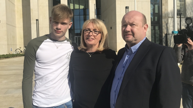 The family of Katie Murphy outside Waterford Circuit Court