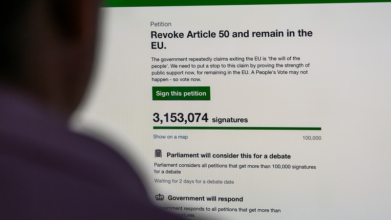 More than 5.75 million people signed the online petition to revoke Article 50