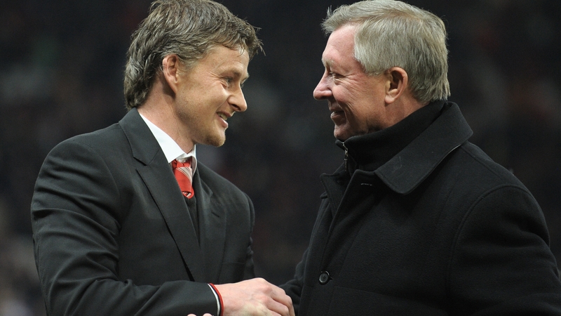 Ole Gunnar Solskjaer and Alex Ferguson
