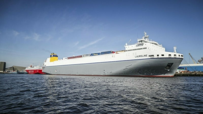 MV Laureline left Dublin for the port of Zeebrugge today