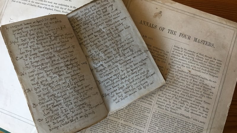 The manuscript was found in an old trunk where it was hidden inside an old copy of the Annals of the Four Masters