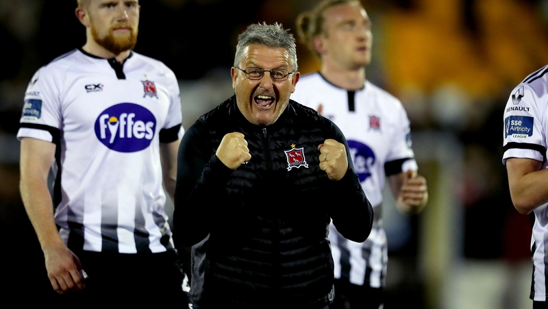John Gill celebrates after the game