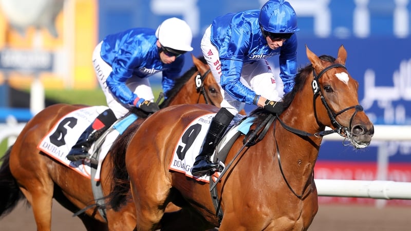 William Buick rides Cross Counter in the Dubai Gold Cup