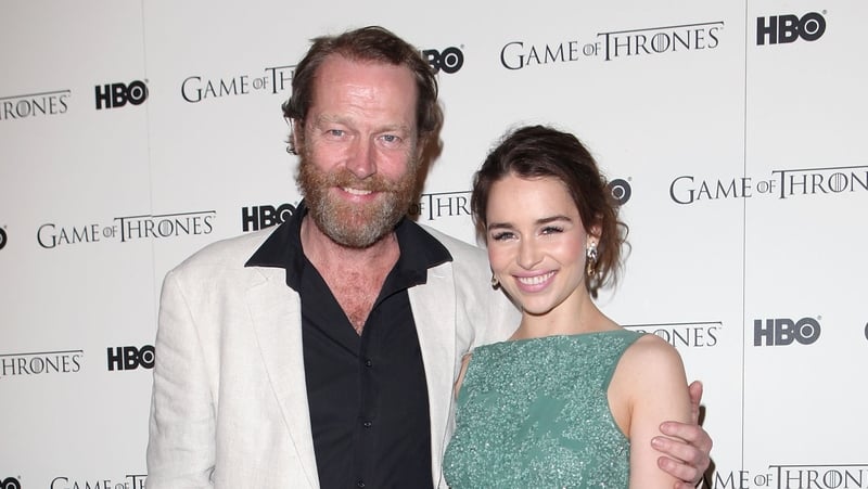 Iain Glen and Emilia Clarke